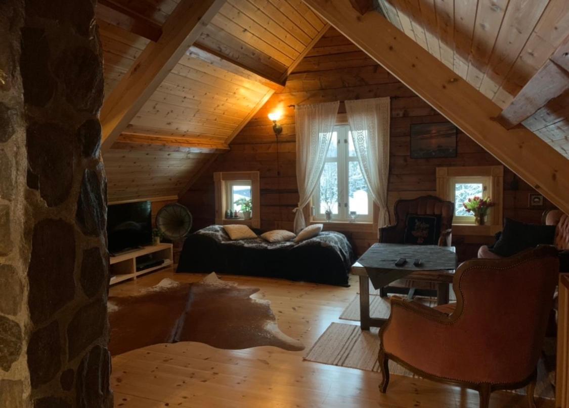 100 Years Old Norwegian Log House In Tromso Villa Eksteriør billede